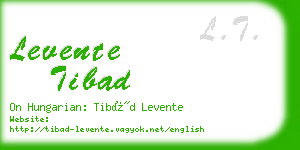 levente tibad business card